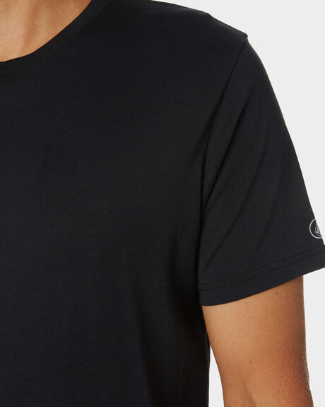 BLACK MENS CLOTHING VOLCOM T-SHIRTS + SINGLETS - A5032074BLK