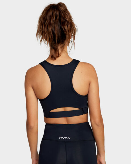 BLACK WOMENS ACTIVEWEAR RVCA SPORTS BRAS - AVJKT00131-BLK