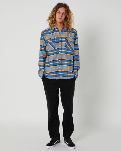BLUE PARADISE ORANGE MENS CLOTHING BRIXTON SHIRTS - 1364BHPOO