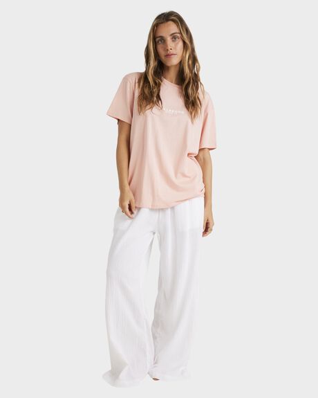 DUSTY PEACH WOMENS CLOTHING BILLABONG T-SHIRTS + SINGLETS - UBJZT00418-MFN0