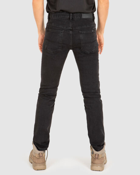 BLACK MENS CLOTHING UNIT JEANS - 223118001-BLACK