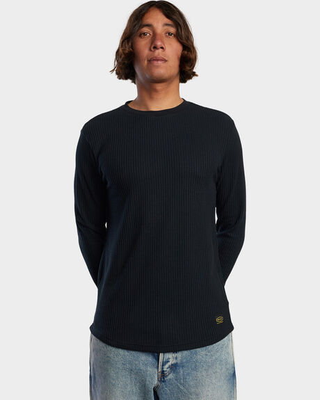 BLACK MENS CLOTHING RVCA KNITS + CARDIGANS - AVYKT00104-BLK