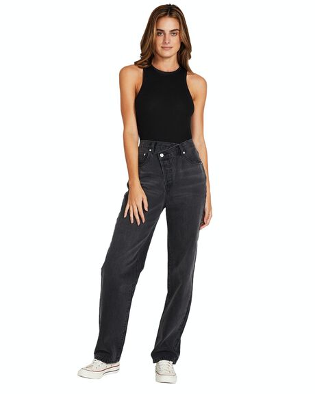BLACK WOMENS CLOTHING NEON HART JEANS - 35795500038