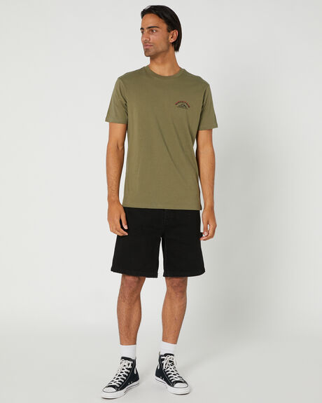 MILITARY OLIVE MENS CLOTHING BRIXTON GRAPHIC TEES - 16822MILOL