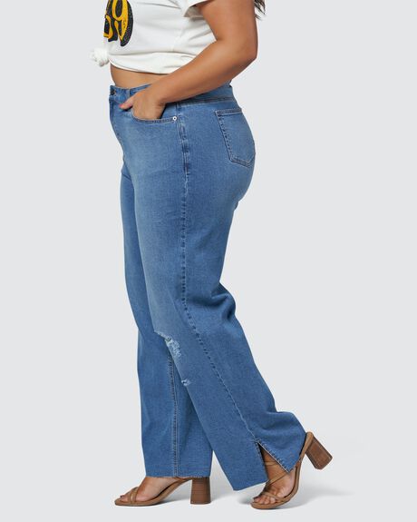 BLUE WOMENS CLOTHING THE POETIC GYPSY JEANS - CPAW24092001-10