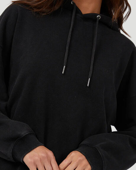 WASHED BLACK WOMENS CLOTHING SILENT THEORY HOODIES - 60X5230.WBLK