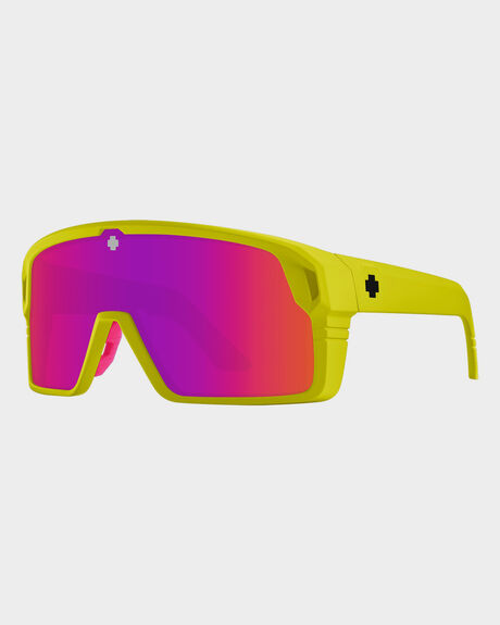 MATTE NEON YELLOW MENS ACCESSORIES SPY SUNGLASSES - SPS-MONYK66