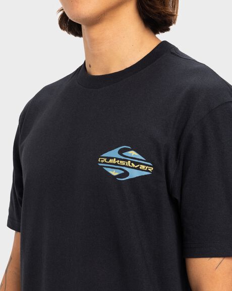 BLACK MENS CLOTHING QUIKSILVER T-SHIRTS + SINGLETS - UQYZT05510-KVJ0