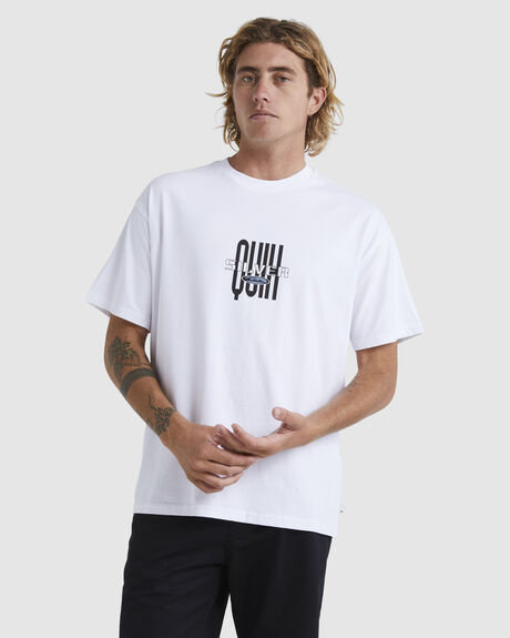 WHITE MENS CLOTHING QUIKSILVER GRAPHIC TEES - EQYZT07172-WBB0