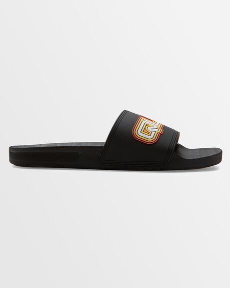 BLACK MENS FOOTWEAR QUIKSILVER SLIDES + THONGS - AQYL101354-KVJ2