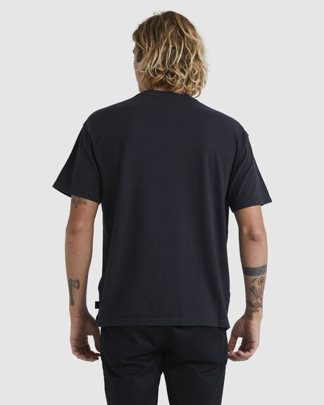 BLACK MENS CLOTHING QUIKSILVER GRAPHIC TEES - EQYZT07170-KVJ0