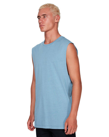 POWDER BLUE MENS CLOTHING BILLABONG SINGLETS + TANKS - BB-9582506-P22