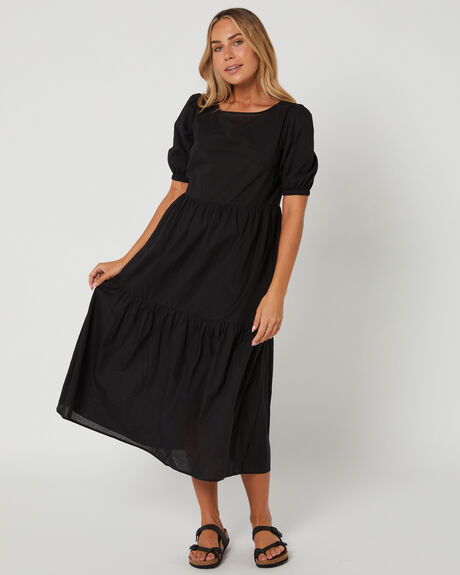 BLACK WOMENS CLOTHING THE HIDDEN WAY DRESSES - HWWW23434BLK