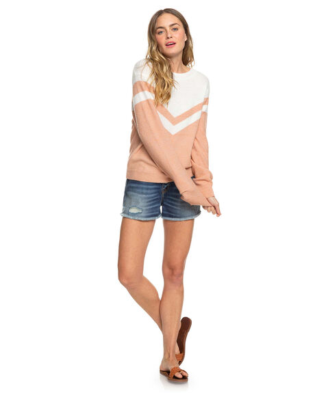 CAFE CREME WOMENS CLOTHING ROXY JUMPERS - ERJSW03378-TJB0