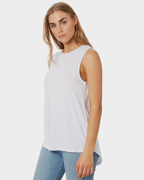 WHITE WOMENS CLOTHING BETTY BASICS SINGLETS - BB542WHI