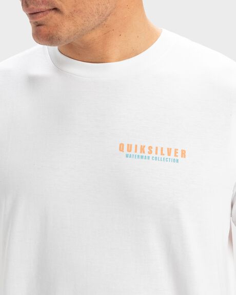 WHITE MENS CLOTHING QUIKSILVER T-SHIRTS + SINGLETS - UQMZT03294-WBB0