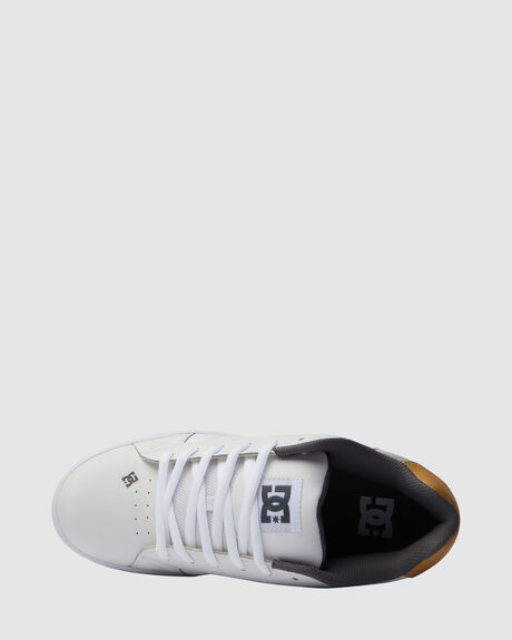 WHITE WHITE LT GREY MENS FOOTWEAR DC SHOES SNEAKERS - 302361-WWL