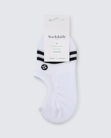 WHITE WOMENS ACCESSORIES SOCKDAILY SOCKS + UNDERWEAR - LOW-9PK-S-WHT