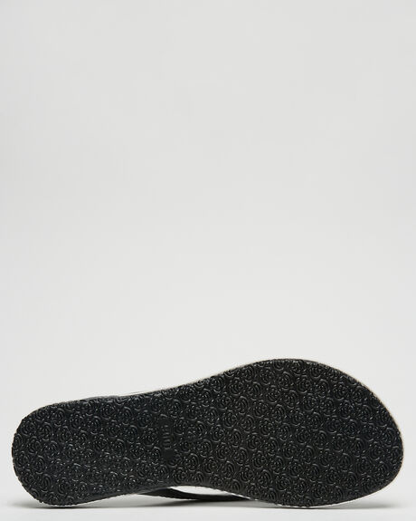 BLACK BLACK GLITTER WOMENS FOOTWEAR RUSTY THONGS - FOL0125BLG