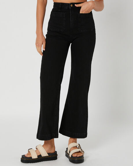 COMFORT JET BLACK WOMENS CLOTHING ROLLAS JEANS - 13333-3775