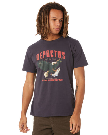 WORN BLACK MENS CLOTHING DEPACTUS GRAPHIC TEES - D5222005WBLK