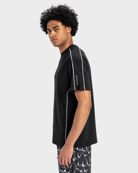 BLACK MENS CLOTHING QUIKSILVER T-SHIRTS + SINGLETS - UQYKT03299-KVJ0