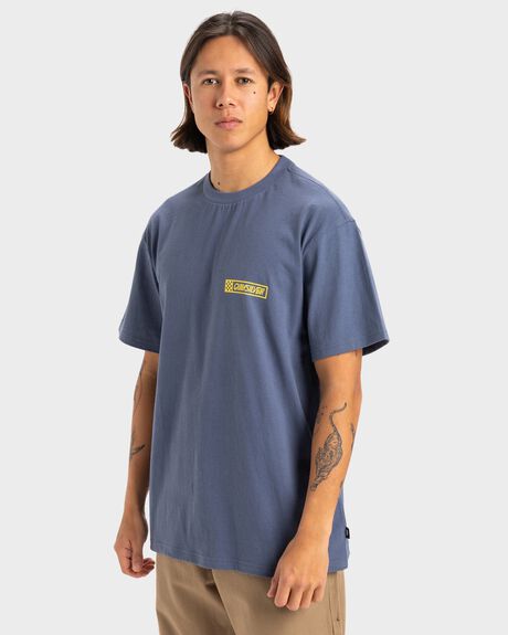VINTAGE INDIGO MENS CLOTHING QUIKSILVER T-SHIRTS + SINGLETS - UQYZT05511-BYL0