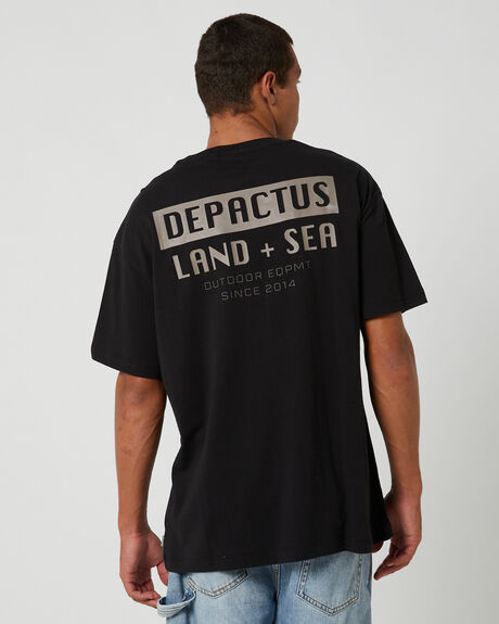 BLACK MENS CLOTHING DEPACTUS T-SHIRTS + SINGLETS - DEMS24260-BLK
