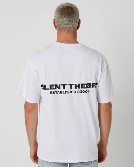 WHITE MENS CLOTHING SILENT THEORY T-SHIRTS + SINGLETS - 40X0114.WHT