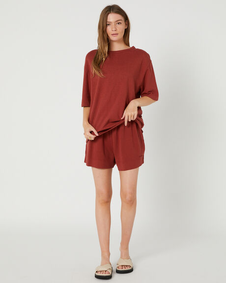 BURNT HENNA WOMENS CLOTHING THRILLS T-SHIRTS + SINGLETS - WTS22-102H