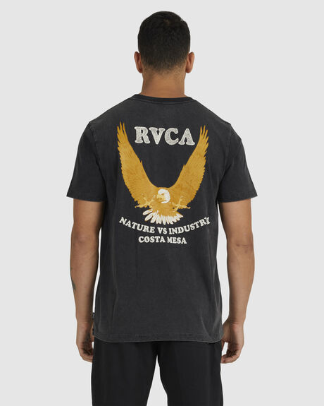 BLACK ACID MENS CLOTHING RVCA T-SHIRTS + SINGLETS - UVYZT00451-BAC