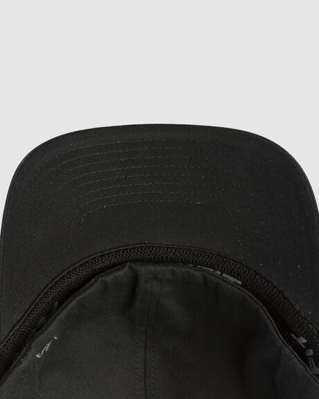 BLACK MENS ACCESSORIES RVCA HEADWEAR - AVYHA00477-BLK