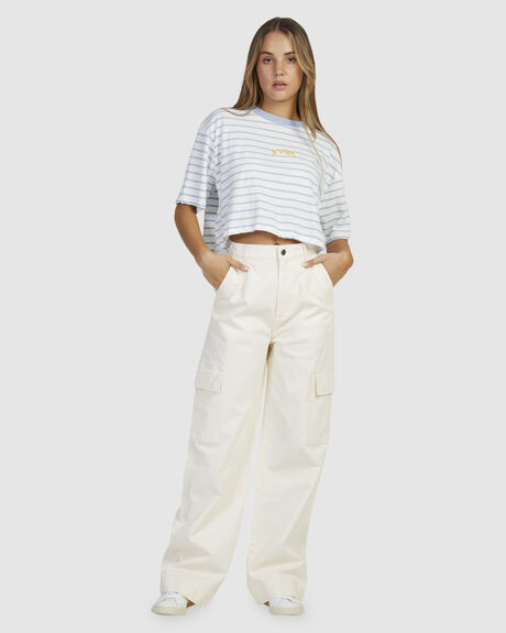NATURAL WOMENS CLOTHING RVCA PANTS - UVJNP00131-NAT