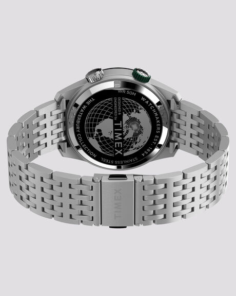 BLACK SILVER MENS ACCESSORIES TIMEX WATCHES - TW2V49700BLK