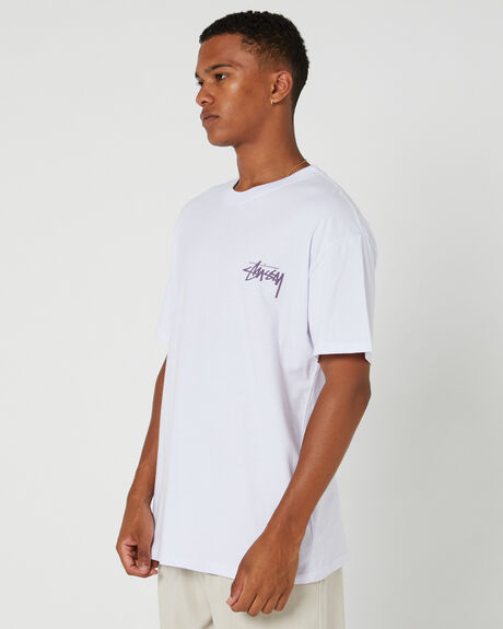 WHITE MENS CLOTHING STUSSY GRAPHIC TEES - ST036008WHITE