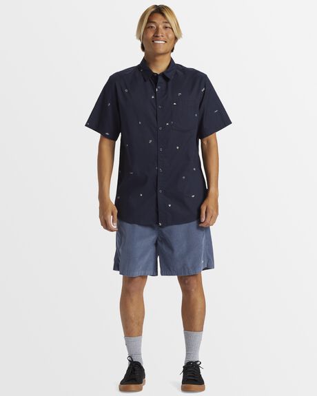 DARK NAVY APERO CLAS SS MENS CLOTHING QUIKSILVER SHIRTS - AQYWT03381-KTP8