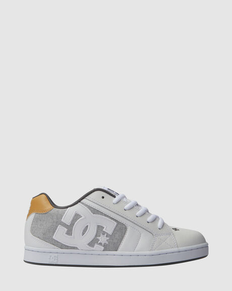 WHITE WHITE LT GREY MENS FOOTWEAR DC SHOES SNEAKERS - 302361-WWL