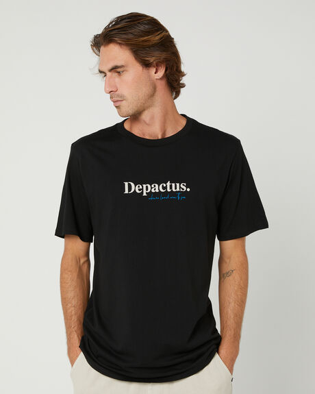 BLACK MENS CLOTHING DEPACTUS GRAPHIC TEES - D5211005BLACK