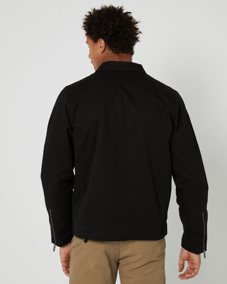 BLACK MENS CLOTHING FORMER JACKETS - FJK-23103BLK
