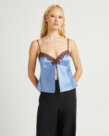 FRENCH BLUE WOMENS CLOTHING ALICE IN THE EVE TOPS - ALWW24231-BLU