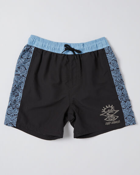 WASHED BLACK KIDS YOUTH BOYS RIP CURL BOARDSHORTS - 02QBBO8264