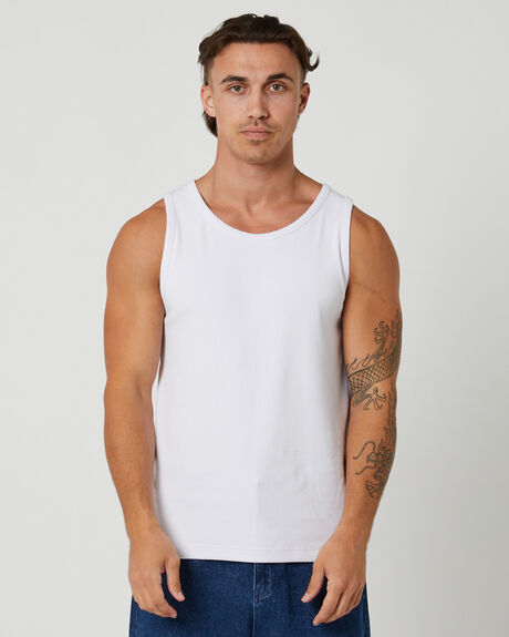 WHITE MENS CLOTHING AFENDS T-SHIRTS + SINGLETS - M220082-WHT