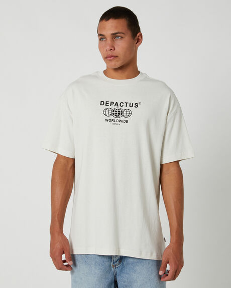 WHITE MENS CLOTHING DEPACTUS T-SHIRTS + SINGLETS - DEMS23251-WHT