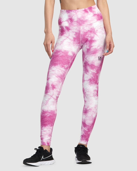 ROSE PINK WOMENS ACTIVEWEAR RVCA LEGGINGS + PANTS - AVJNP00242-MGJ0