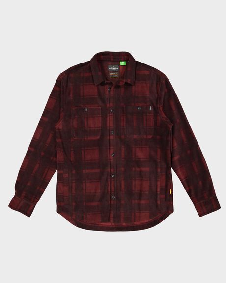 BURGANDY NORTH SEA MENS CLOTHING QUIKSILVER SHIRTS - UQMFT03036-BRG1