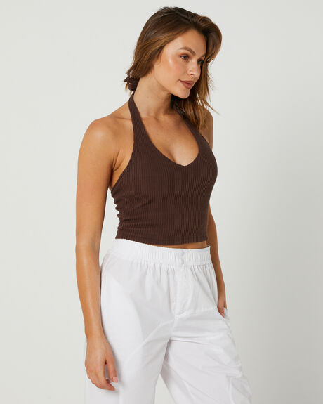 BROWN WOMENS ACTIVEWEAR FIRST BASE TOPS - FB201839C-4