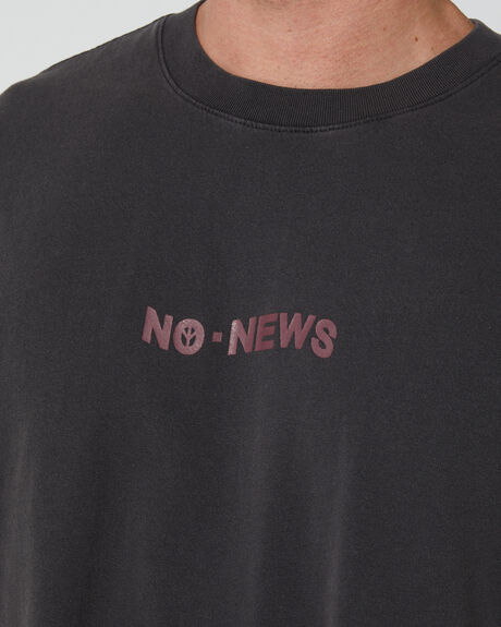 BLACK MENS CLOTHING NO NEWS T-SHIRTS + SINGLETS - NNMS23211BLK