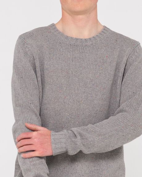 OYSTER GRAY MENS CLOTHING RUSTY KNITS + CARDIGANS - W24-CKM0356-OGY-1S