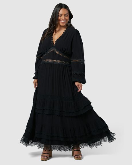 BLACK WOMENS CLOTHING THE POETIC GYPSY DRESSES - CPAW24139001-10