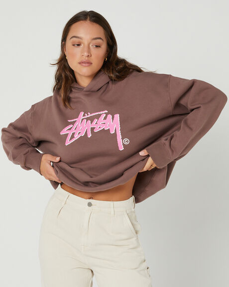 CHOCOLATE WOMENS CLOTHING STUSSY HOODIES - ST135302CHOC